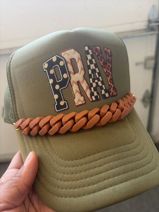 Pray Leopard  Hat DTF Transfer