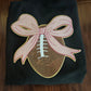 11 inch Football with Bow Chenille Patches