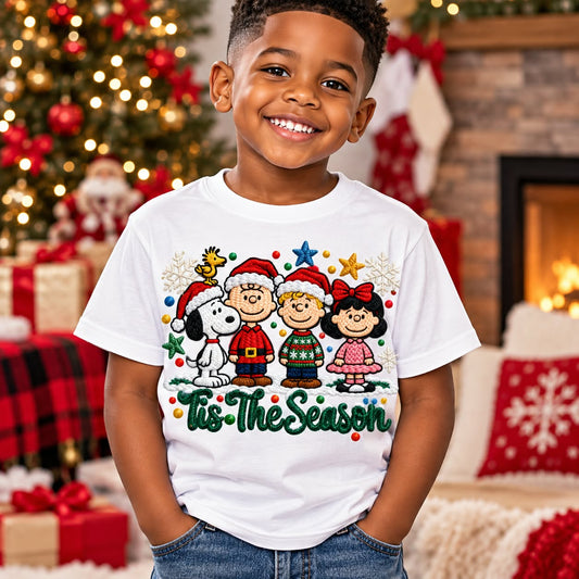 Tis the Season Peanuts Yarn Patch DTF Transfer