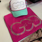 11 inch God is good Spangle Transfer, Heat Transfer hat print NOT Included.