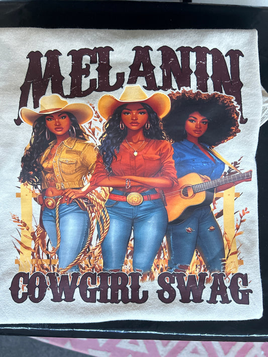 Melanin Cowgirls Swags T-Shirt