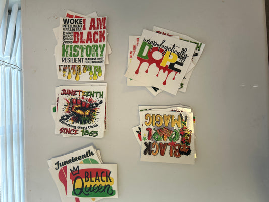 Juneteenth Mystery 5 Decal in Pack  Transfers