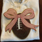 11 inch Football with Bow Chenille Patches