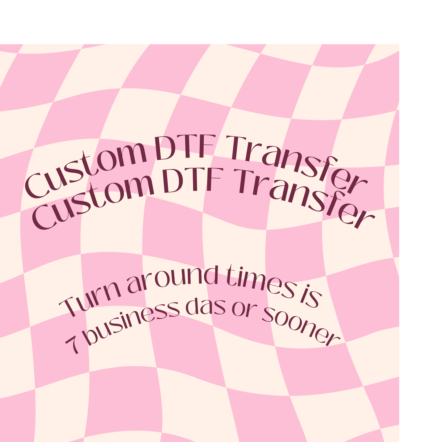 Custom Single DTF Transfer Sheet