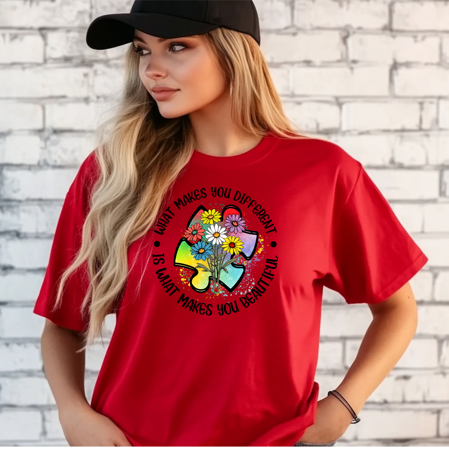 Autism Puzzle Piece in Circle DTF Transfer
