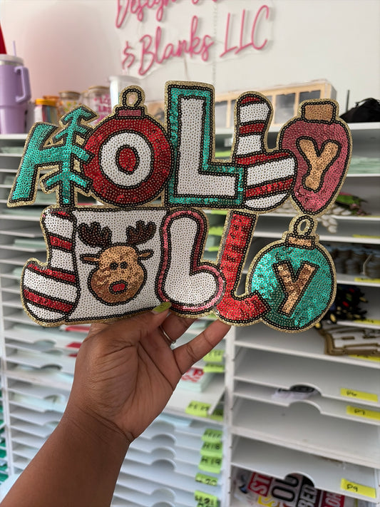 Holly Jolly Chenille Patches