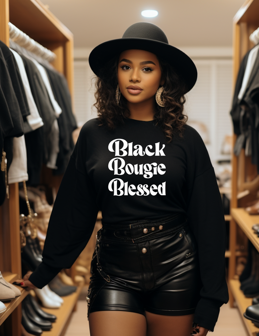Black Bougie and Blessed Screen Print