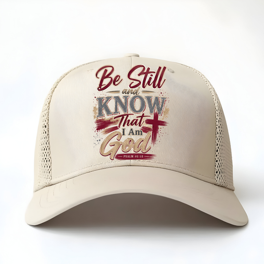 Be Still and Know That I Am God Hat DTF Transfer