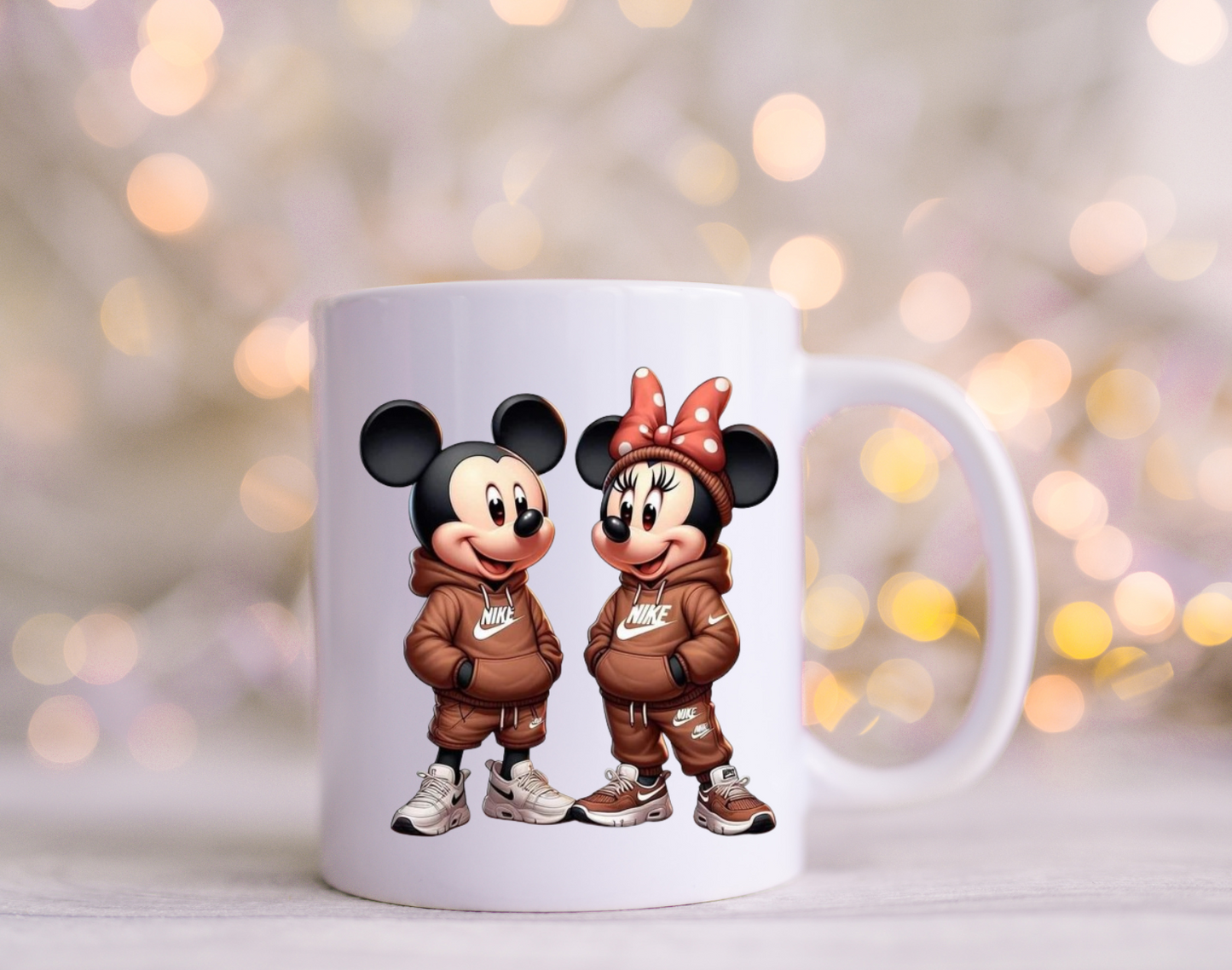 Brown Nike Mickey & Minnie Decal