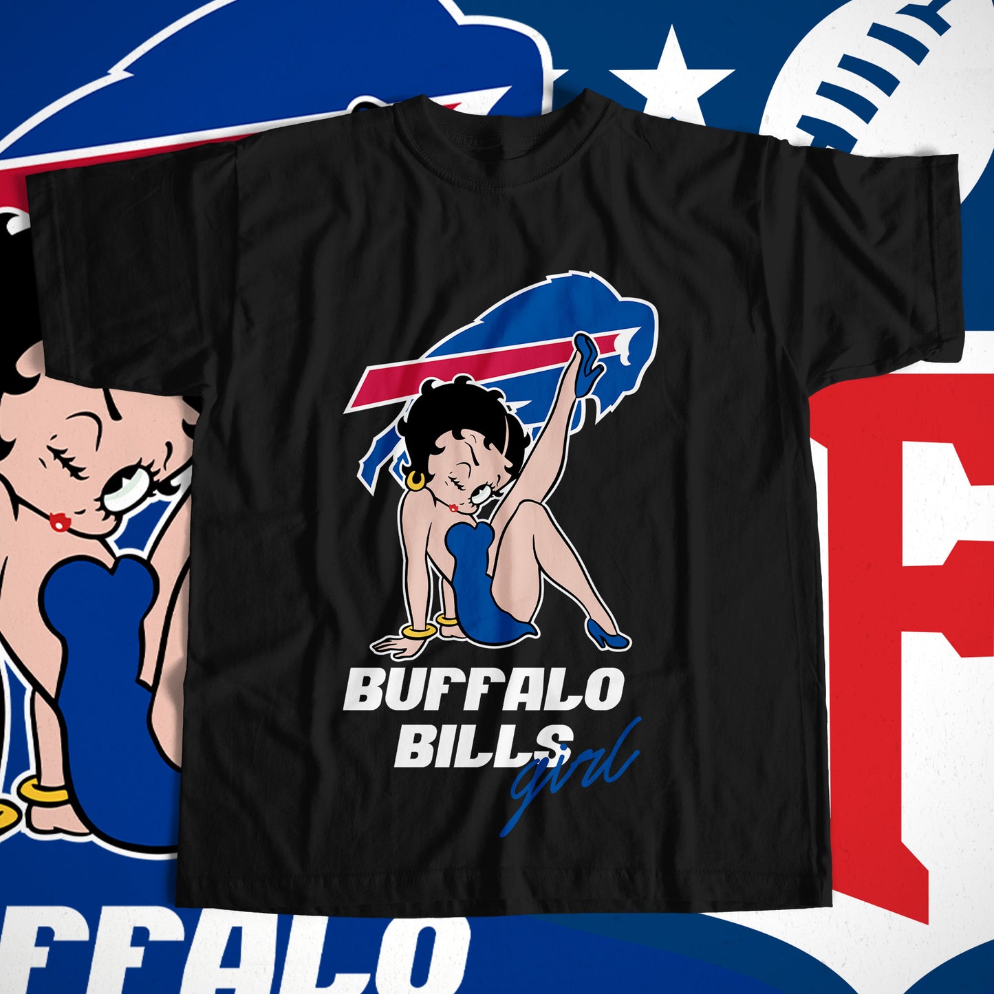 Betty Boop NFL Transfer Print Available in All Teams (All sizes Available)