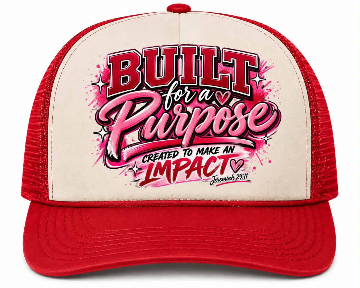 Built for a Purpose Created to Make an Impact Hat DTF Transfer