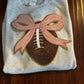 11 inch Football with Bow Chenille Patches