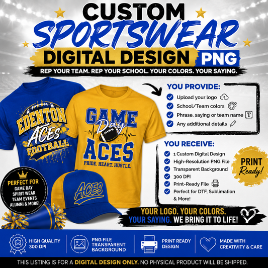 Custom Sportswear Digital Design PNG