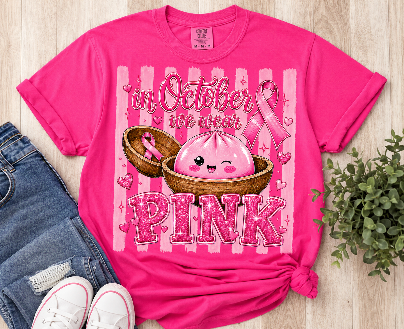 In October We Wear Breast Cancer DTF  Transfer