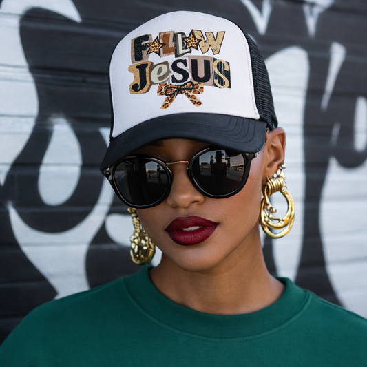 Follow Jesus  Hat DTF Transfer