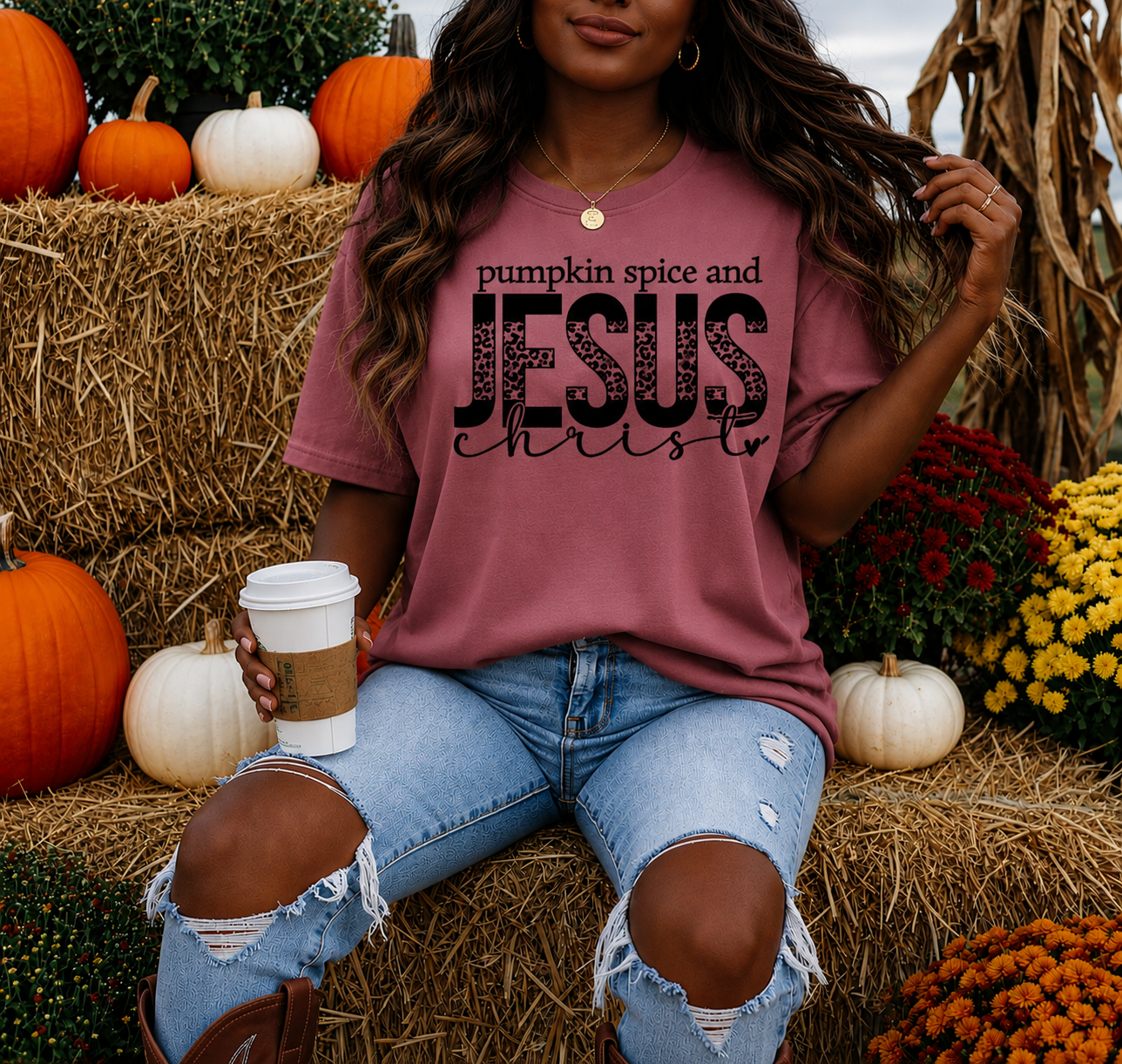 Pumpkin Spice and Jesus Christ Screen Print