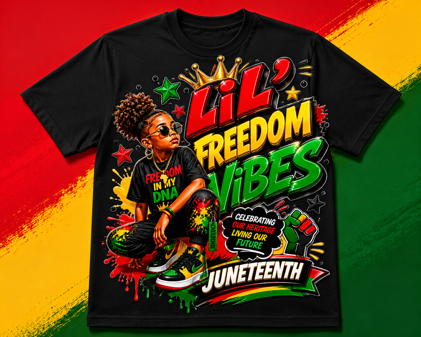 Female Lil Freedom Vibes DTF Transfer
