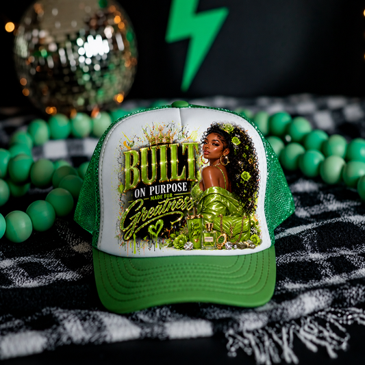 Built on purpose made for greatness Hat DTF Transfers