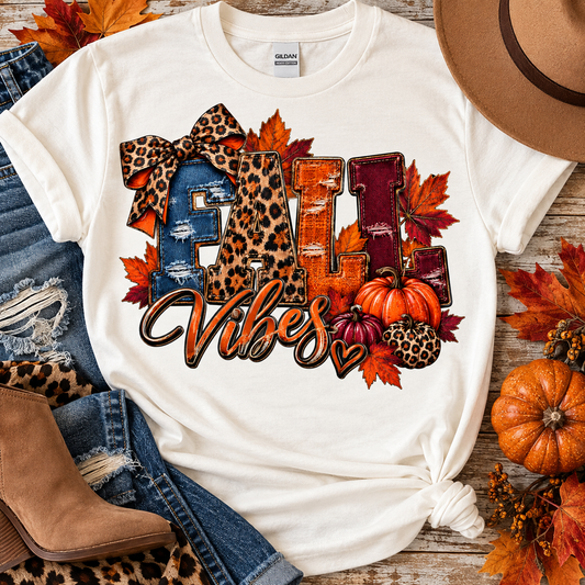 Denim Fall Vibes   DTF Transfer
