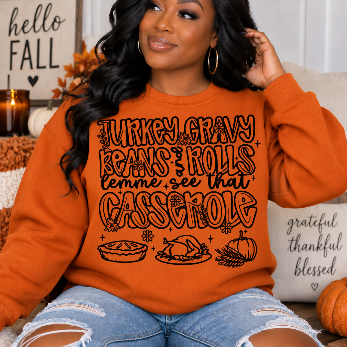 10 inch Funny Thanksgiving Screen Print