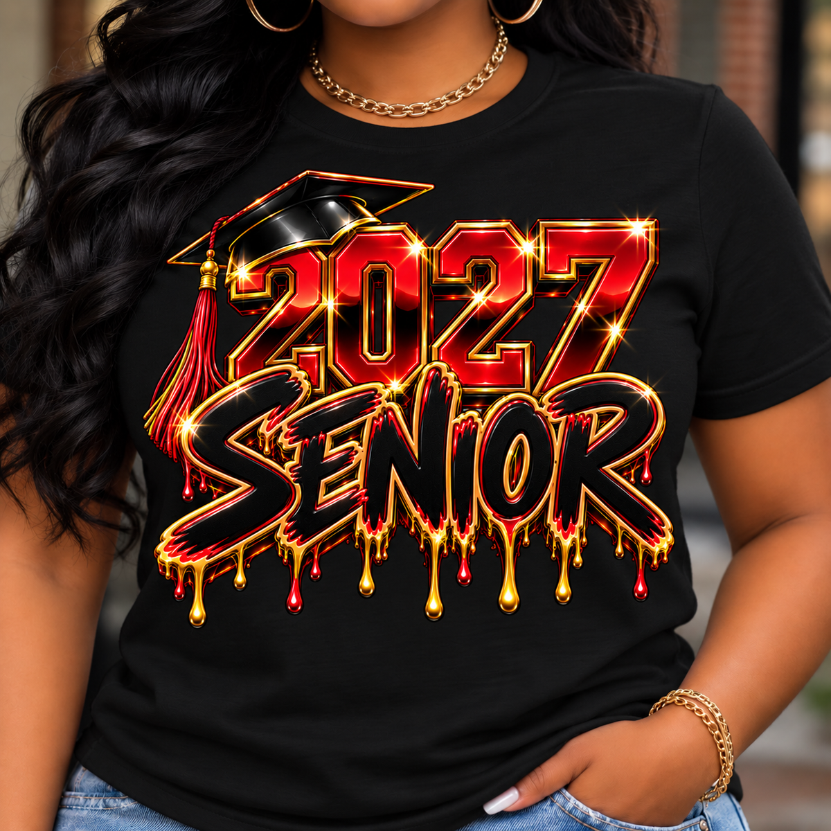 Red 2027 Senior DTF Transfers