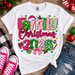 2026 Family Christmas Pink color Scheme  DTF Transfer