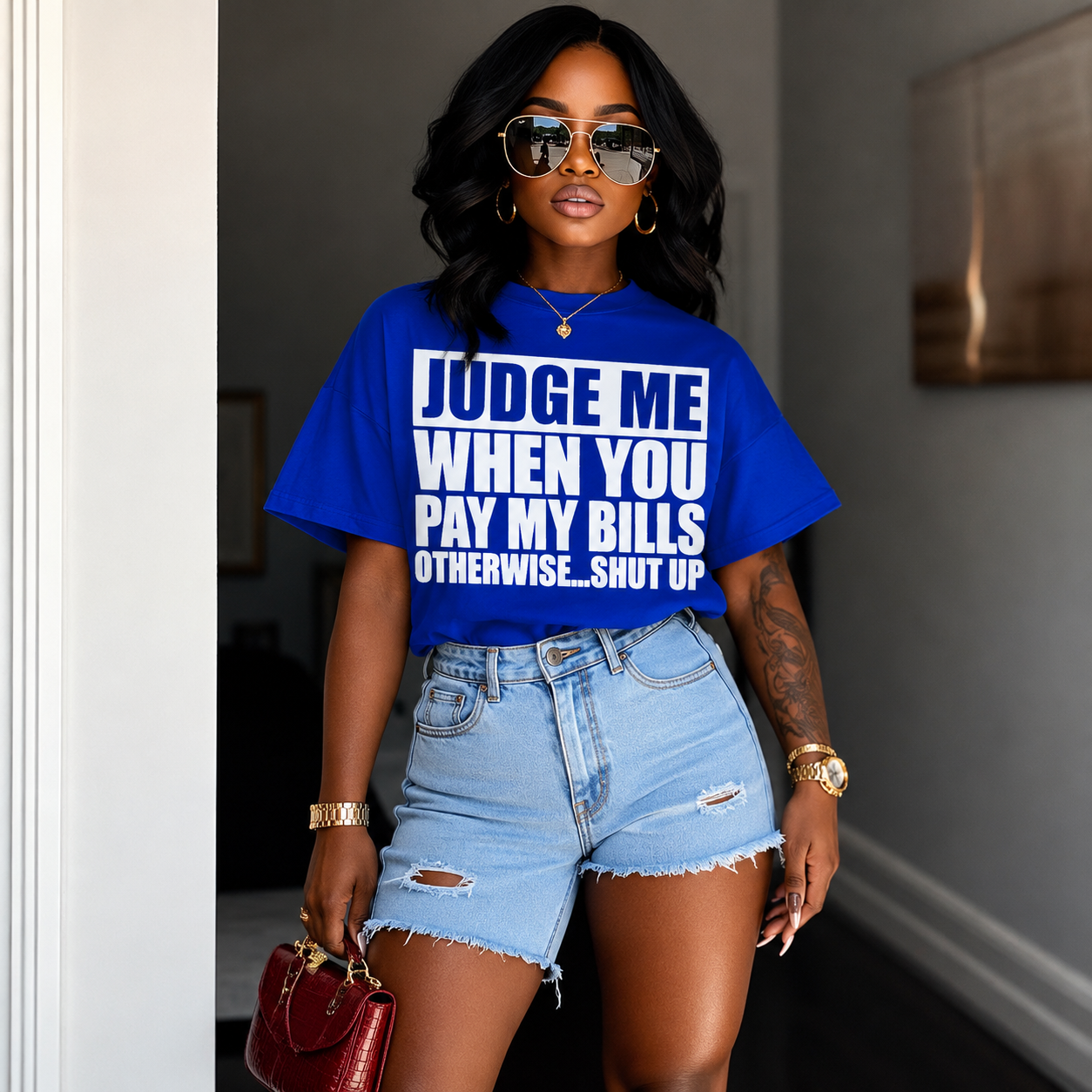 Judge Me When You Pay my Bills Otherwise Shut Up Screen Print