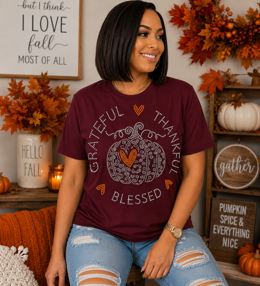 Fall Pumpkin  Spangle Transfers
