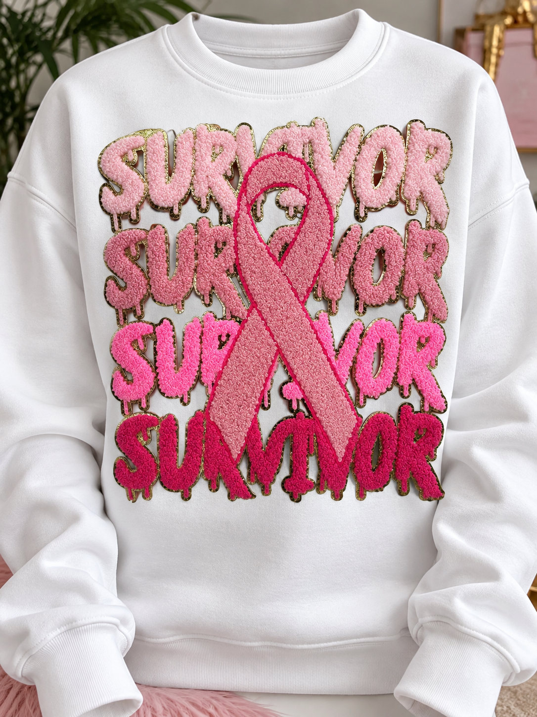 11 inch Survivor Breast Cancer   Patch   | , Embroidered Patch