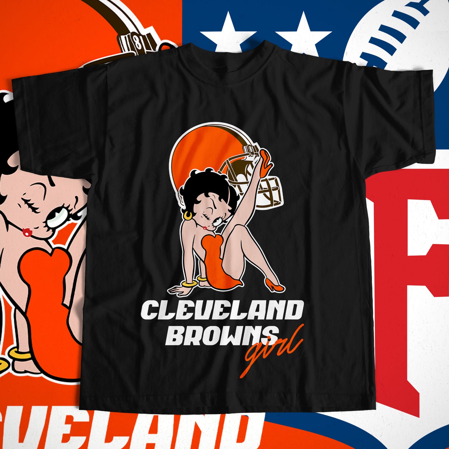 Betty Boop NFL Transfer Print Available in All Teams (All sizes Available)