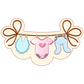 3.5 inch Baby Clothesline Cookie Cutter Cookie Cutter
