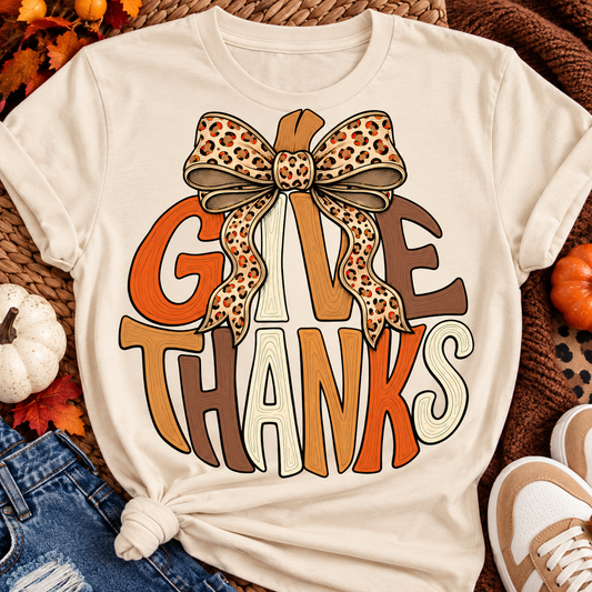 Give Thanks Thanksgiving  DTF  Transfer