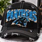 3 inch Distressed Denim NFL Hat Transfer Print Available in All Teams (All sizes Available)
