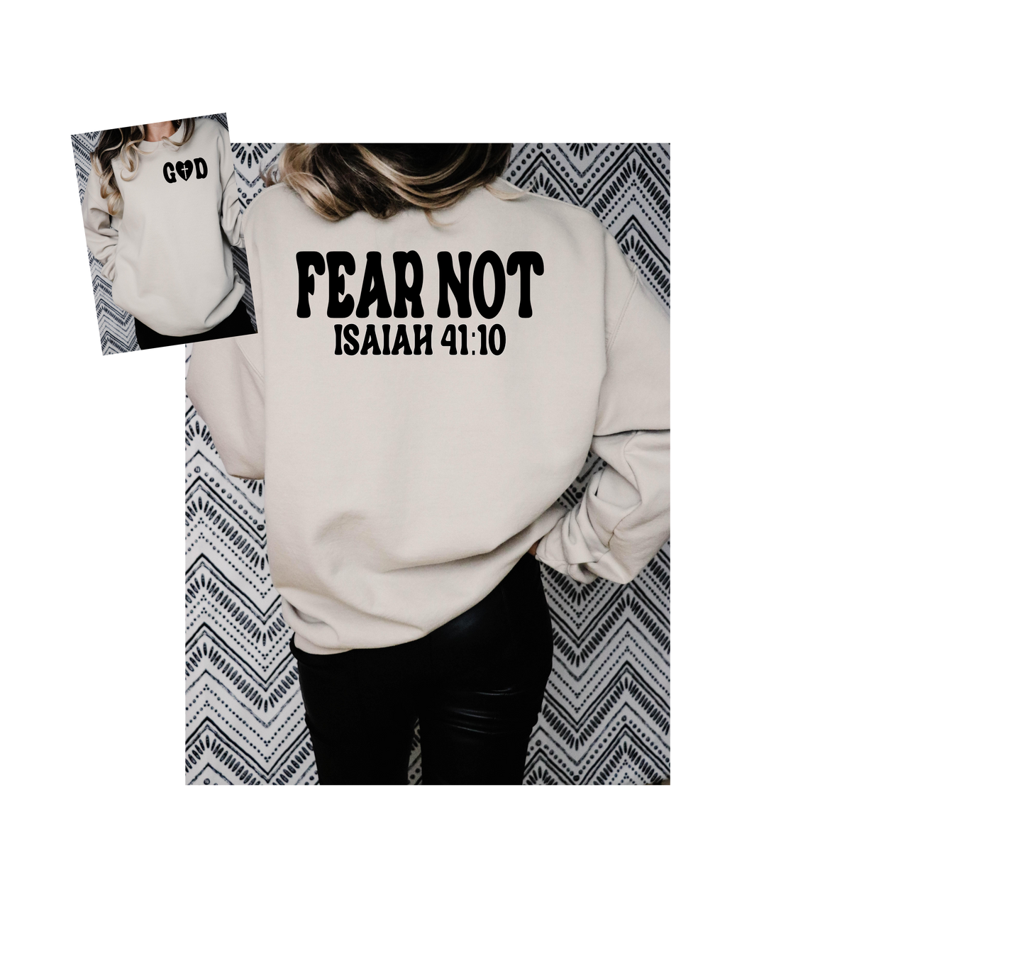 God Fear Not PNG File pocket and Back design