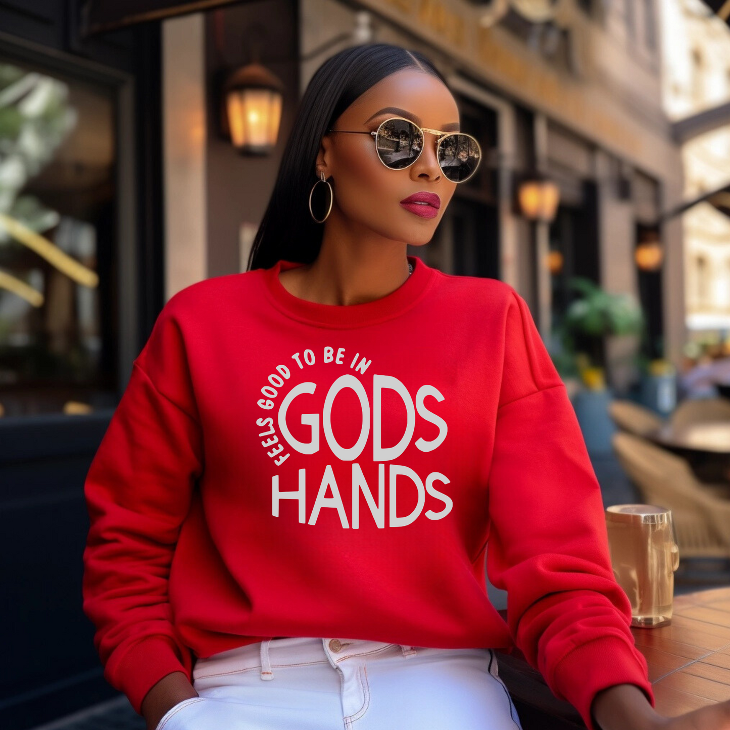 (Silver) Feels good to be in Gods Hands Screen Prints