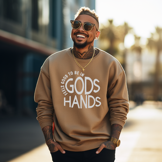 (Silver) Feels good to be in Gods Hands Screen Prints