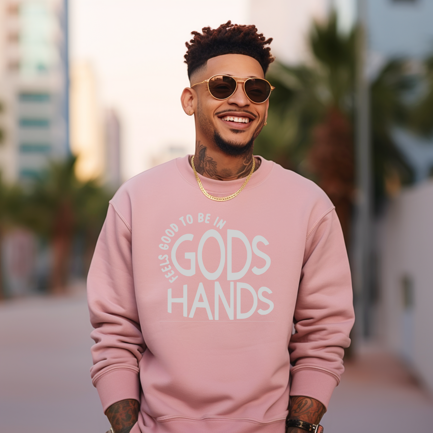 (Silver) Feels good to be in Gods Hands Screen Prints