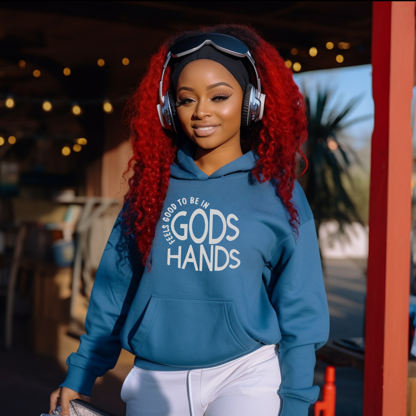 (Silver) Feels good to be in Gods Hands Screen Prints