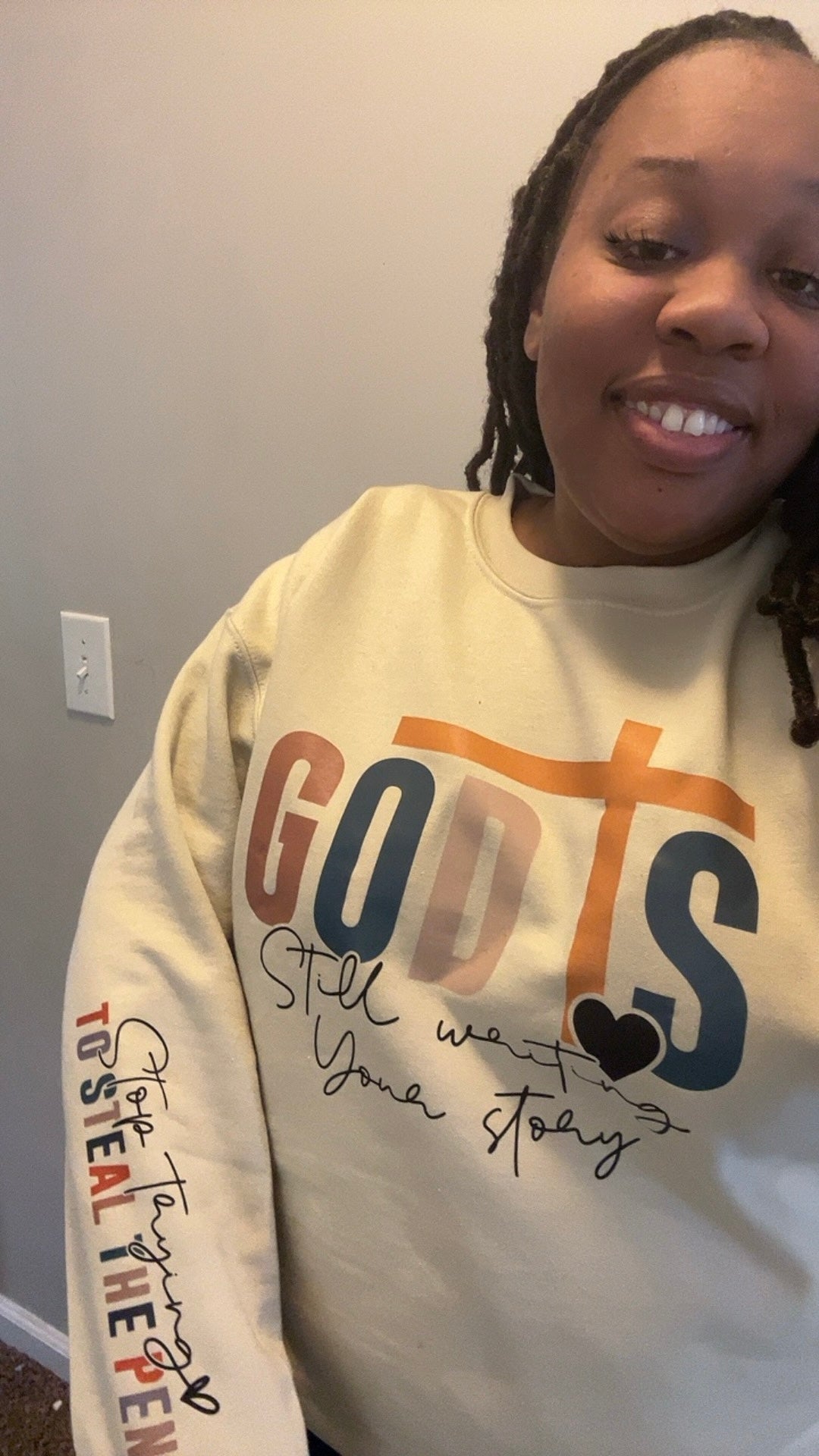 God is still writing my story front & Sleeve Sweatshirt