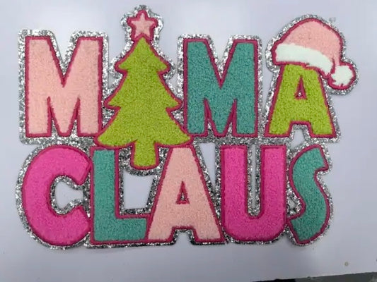 11 inch Mama Claus Chenille Patches (This will not Ship out Nov 8th)