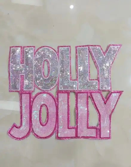 11 inch Holly Jolly Chenille Patches (This will ship out Nov. 8th)