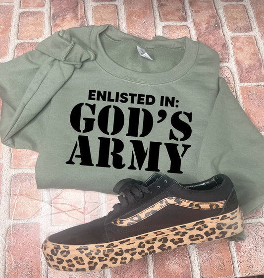 Enlist in God's Army  Screen  Print