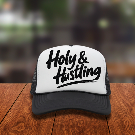 Holy & Hustling Hat DTF Transfers