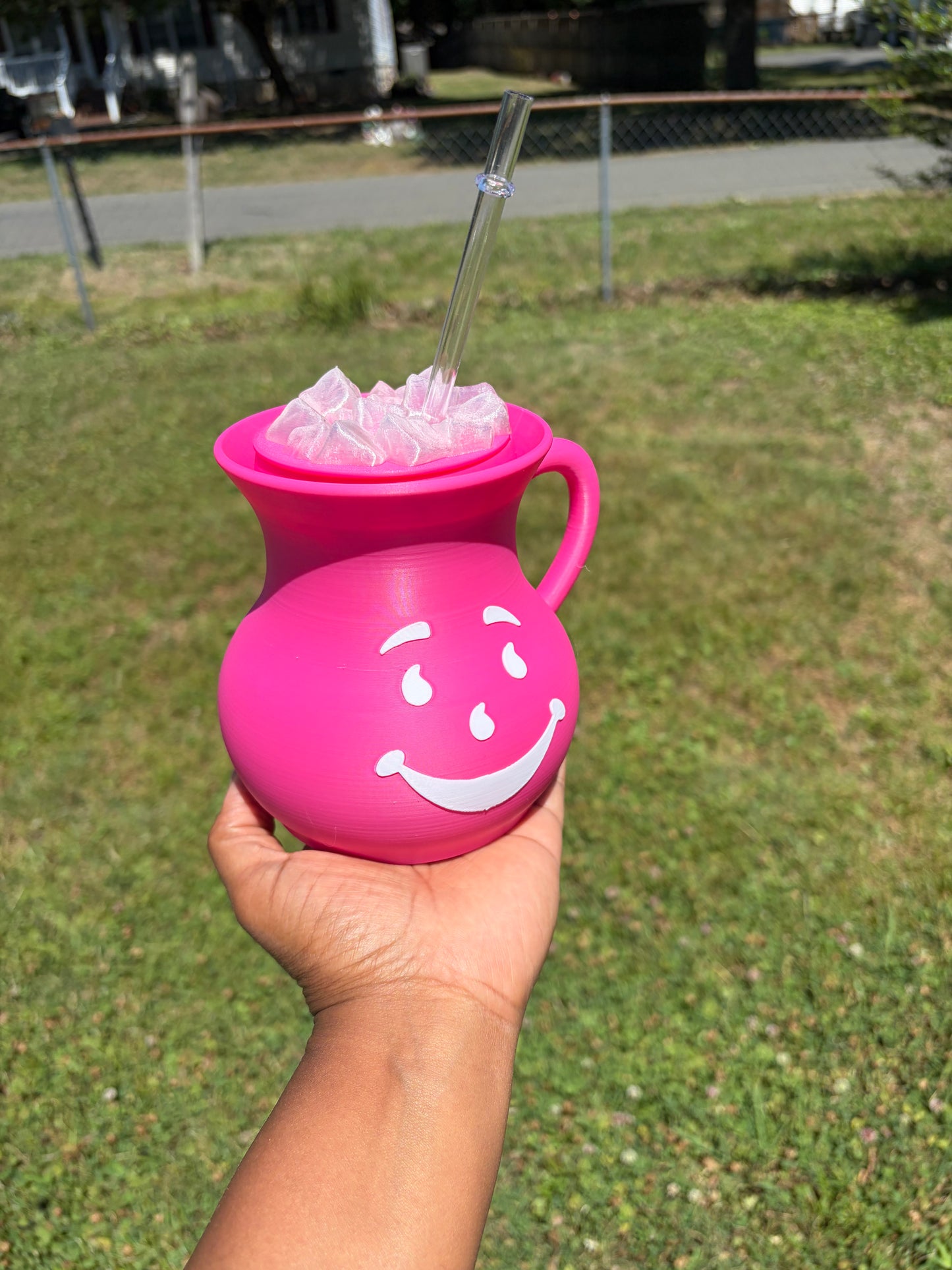 Kool Aid  Can Holder with Handle and  Ice on top
