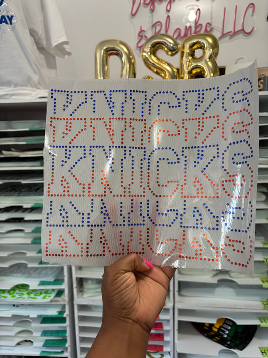 Stack Knicks Spangle Transfer, Heat Transfer