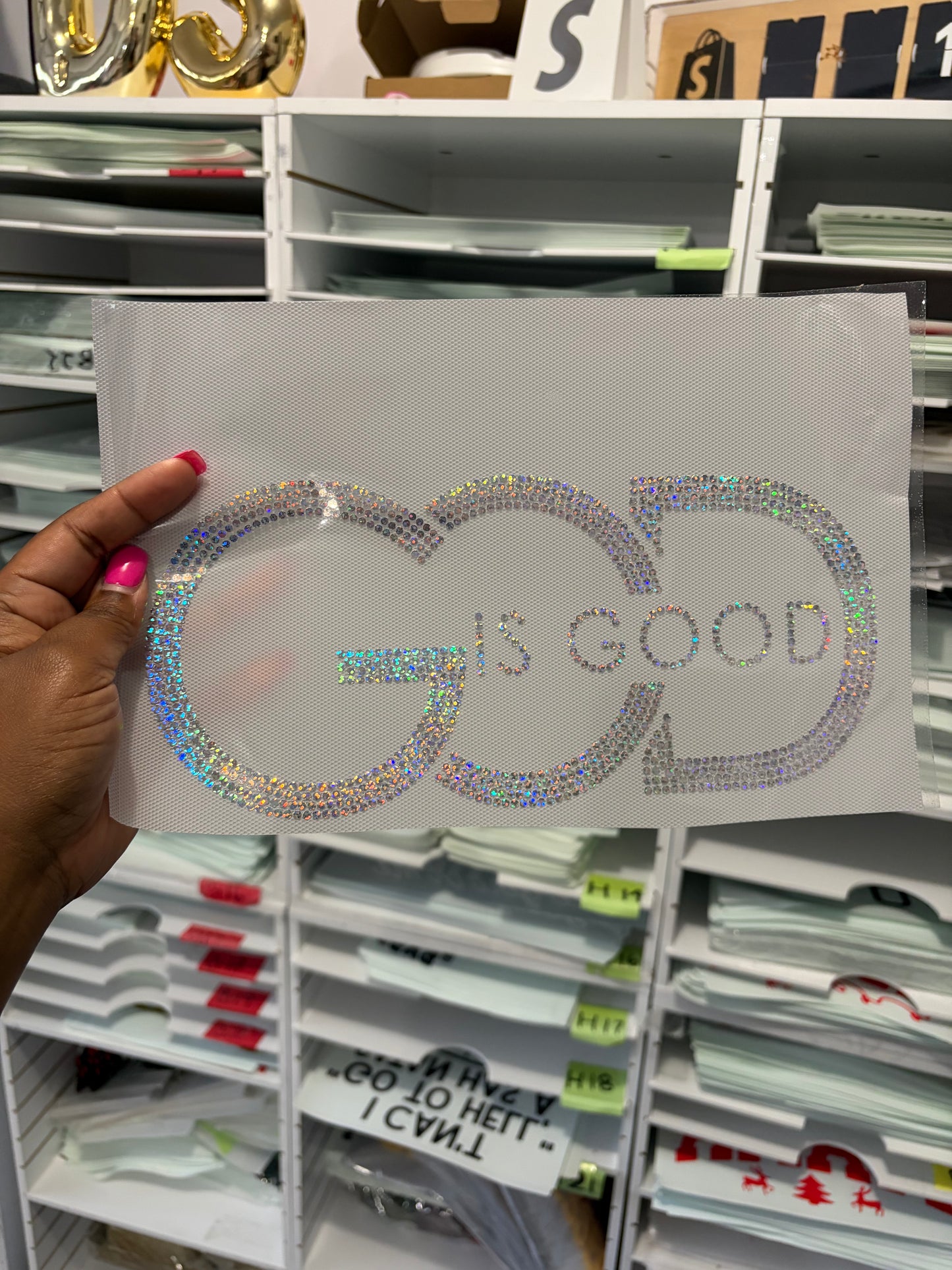God is good Spangle Transfer, Heat Transfer