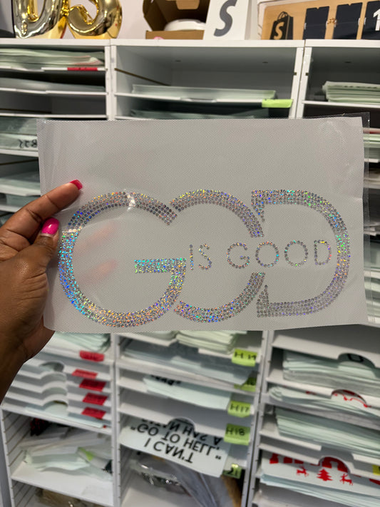God is good Spangle Transfer, Heat Transfer