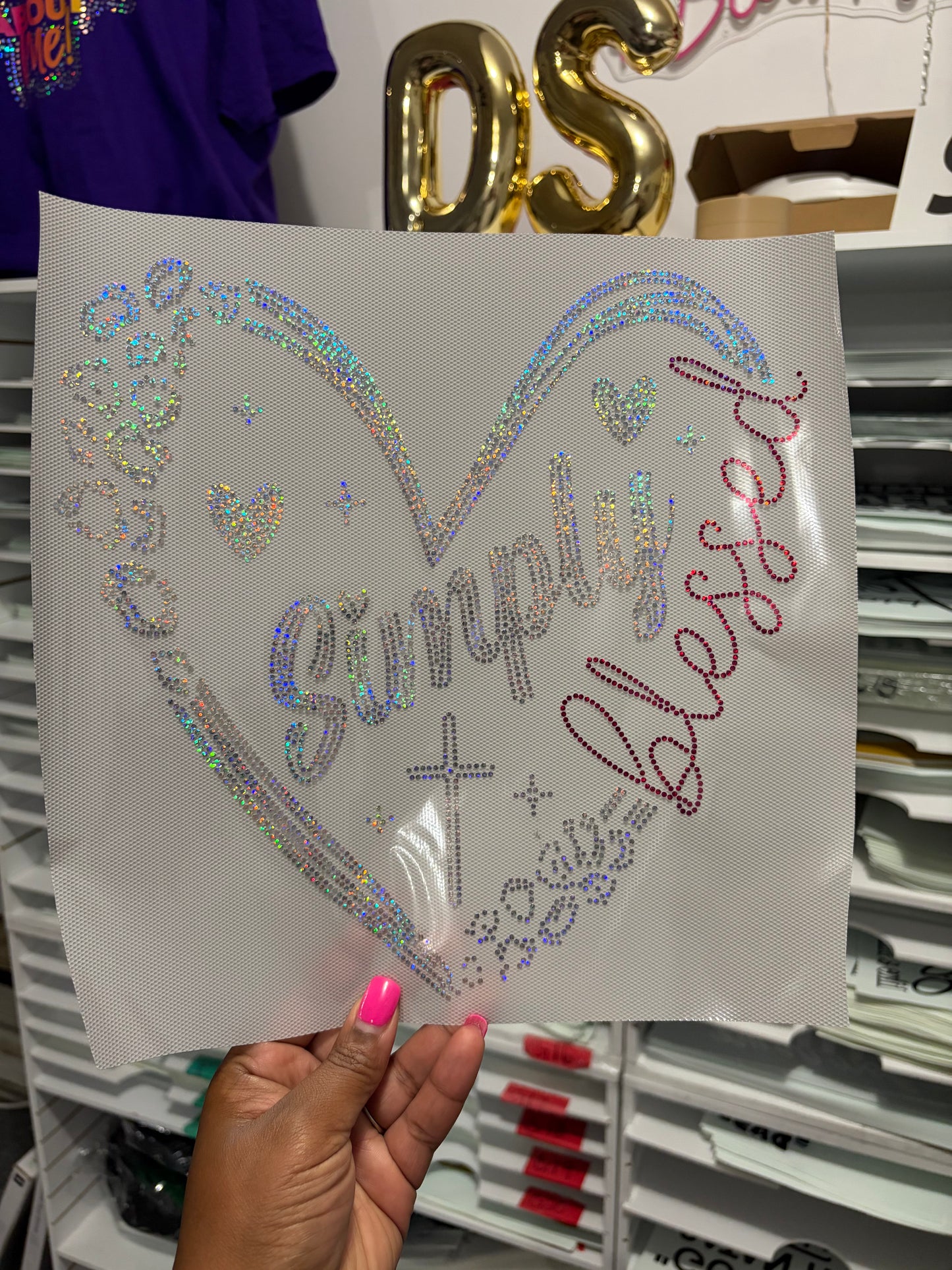 Simply Blessed Spangle Transfer, Heat Transfer