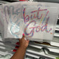 But God DTF & Spangle outline Transfer, Heat Transfer