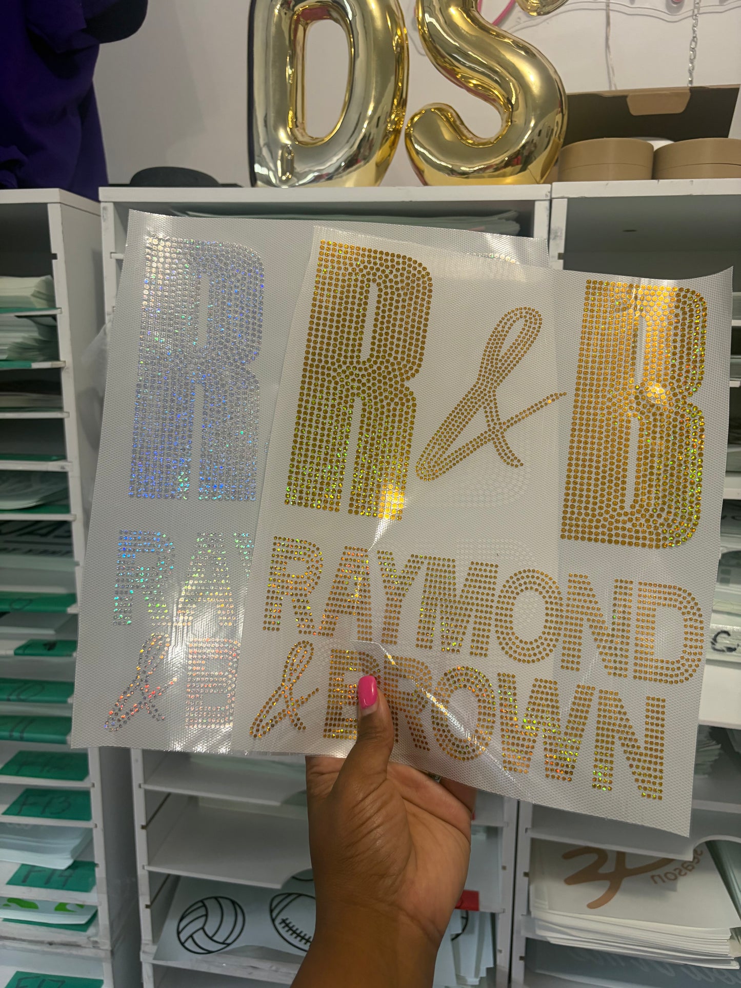 11 INCH R & B Raymond & Brown Spangle Transfer, Heat Transfer